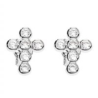 Earrings Amen Woman A-Men in Silver Cubic Zirconia OBOBB - OBOBB